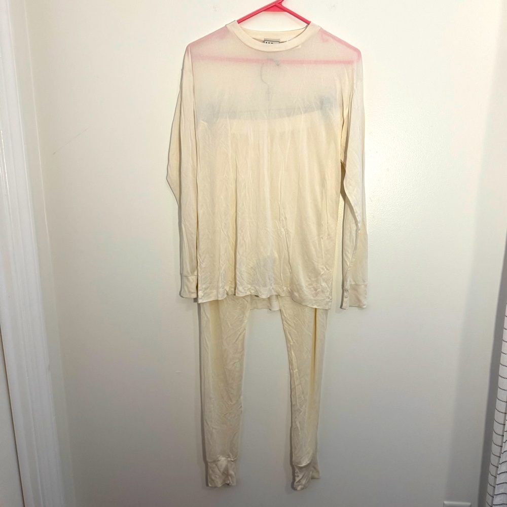 L.L Bean Cream silk Set